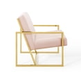 thumbnail image 4 of Inspire Channel Tufted Performance Velvet Armchair Pink, 4 of 6