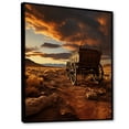 thumbnail image 2 of Designart "Horizon With An Old American Cart In Texas I" Old American Cart Floater Framed Wall Art Living Room, 2 of 5