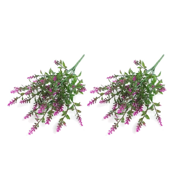 Inteprter 2 uds lavanda artificial flor falsa 7 puntas planta ramo interior Type3 NO3