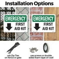 thumbnail image 3 of First Aid Kit OSHA Emergency Rigid Plastic Sign 18 Inch x 12 Inch - 5 Pack, 3 of 8