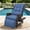 Blue, variant on COMLAX FIELD Outdoor Wicker Recliner with Adjustable Back and Footrest, Rattan Reclining Lounge Chair