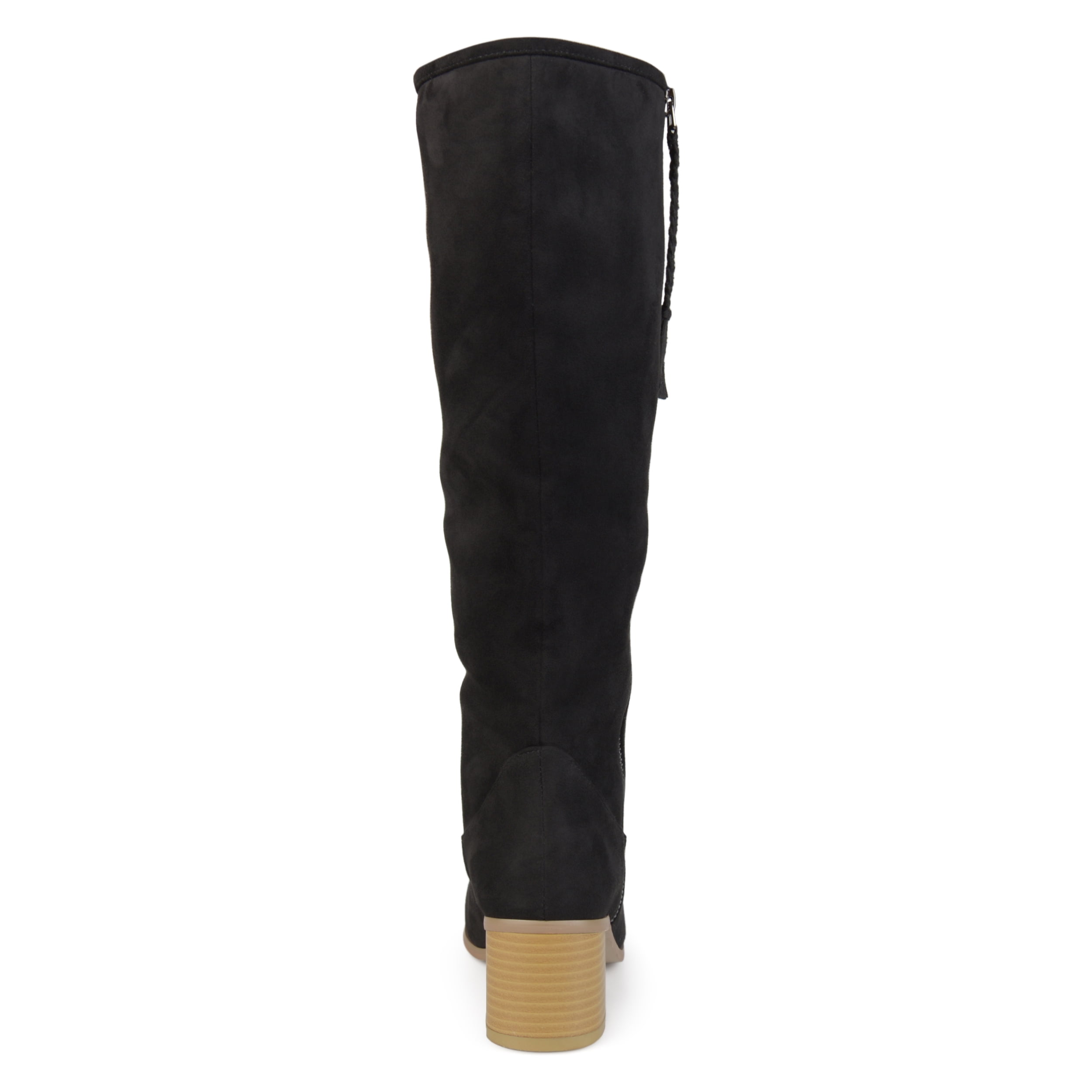 Journee Womens Sanora Wide Calf Stacked Heel Riding Boots