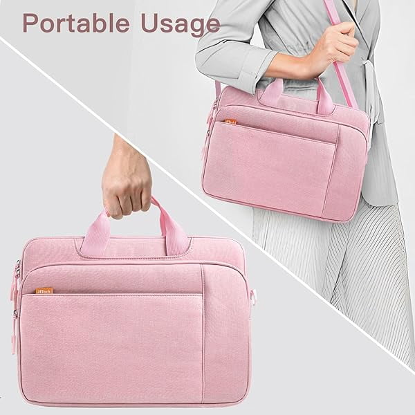 JETech Laptop Bag Case for MacBook Neo (A18 Pro), MacBook Air/Pro, Surface Book, HP Pavilion (Pink)