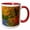 Red/White, variant on 3drose, Autumn, Highway 41, Copper Harbor, Michigan - Us23 Cha0103 - Chuck Haney, 11oz Two-tone Yellow Mug