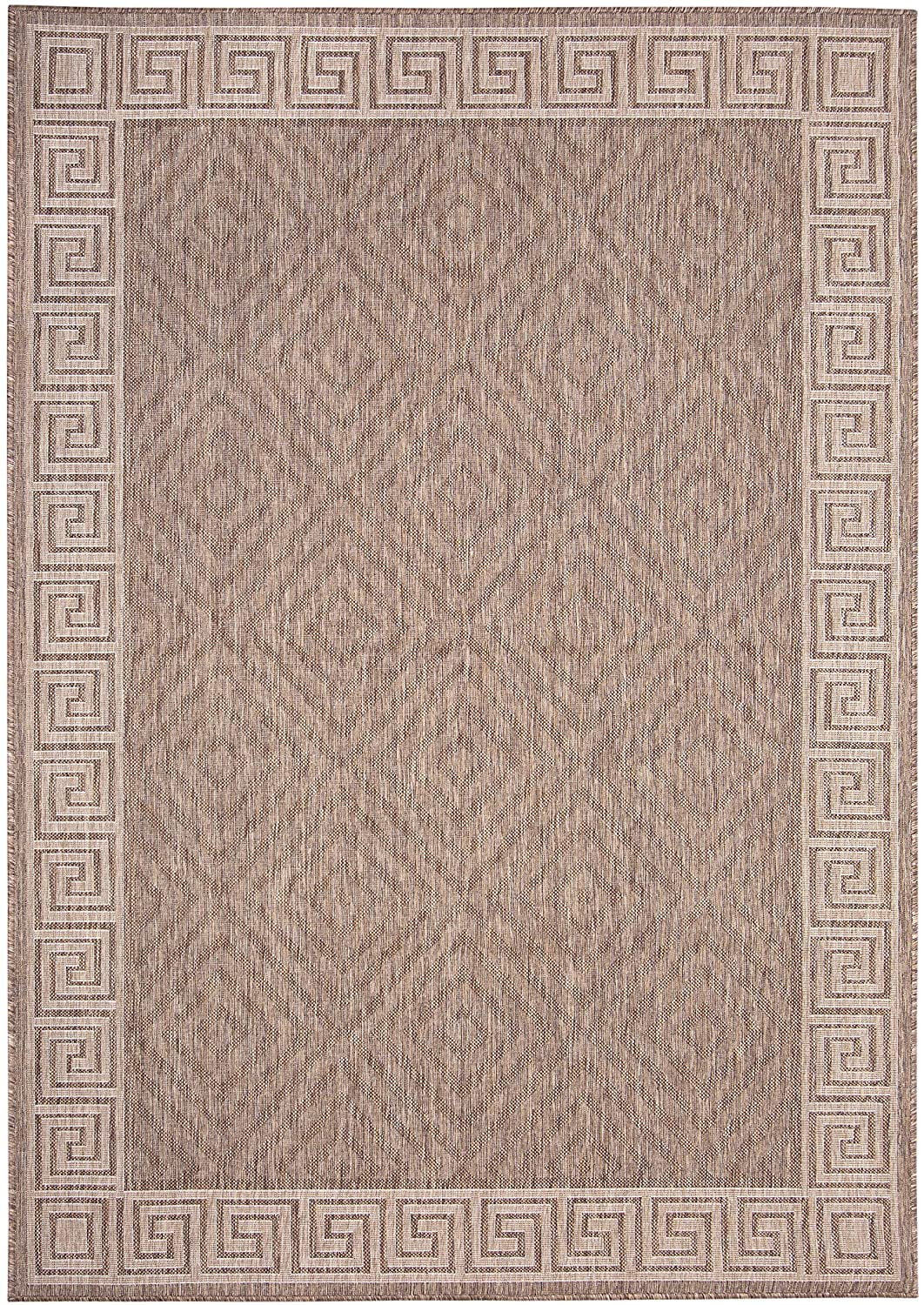 Contemporary Geometric Rug 7 ft. 10 in. x 10 ft., Neutral, Indoor