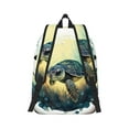 thumbnail image 3 of Balery Watercolor Turtle3 Vintage Canvas Backpack for Men and Women - Large Capacity, Durable Travel Laptop Bag for School, Work, Hiking, and Outdoor Activities, 3 of 7