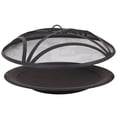 thumbnail image 1 of Sunnydaze Outdoor Replacement Steel Fire Pit Bowl with Spark Screen - Black - 39", 1 of 10