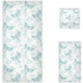 thumbnail image 2 of GZHJMY Chic Dragonfly and Parsley Floral Pattern Soft Luxury Decorative Set of 3 Towels, 1 Bath Towel+1 Hand Towel+1 Washcloth, Multipurpose for Bathroom, Hotel, Gym, Spa and Beach, 2 of 5