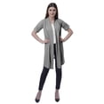 thumbnail image 2 of Moomaya Womens Half Sleeve Shrug Open Front Long Cardigan Lightweight Summer Fit, 2 of 7