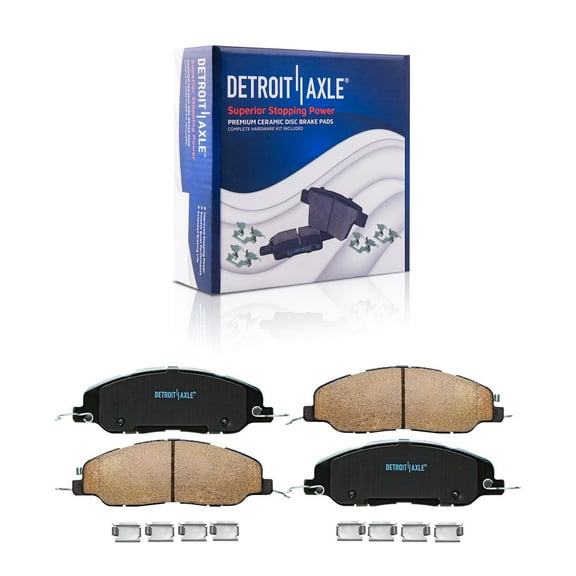 Detroit Axle - Front Brake Pads for 11-14 Ford Mustang, Ceramic Brake Pads 2011 2012 2013 2014 Replacement