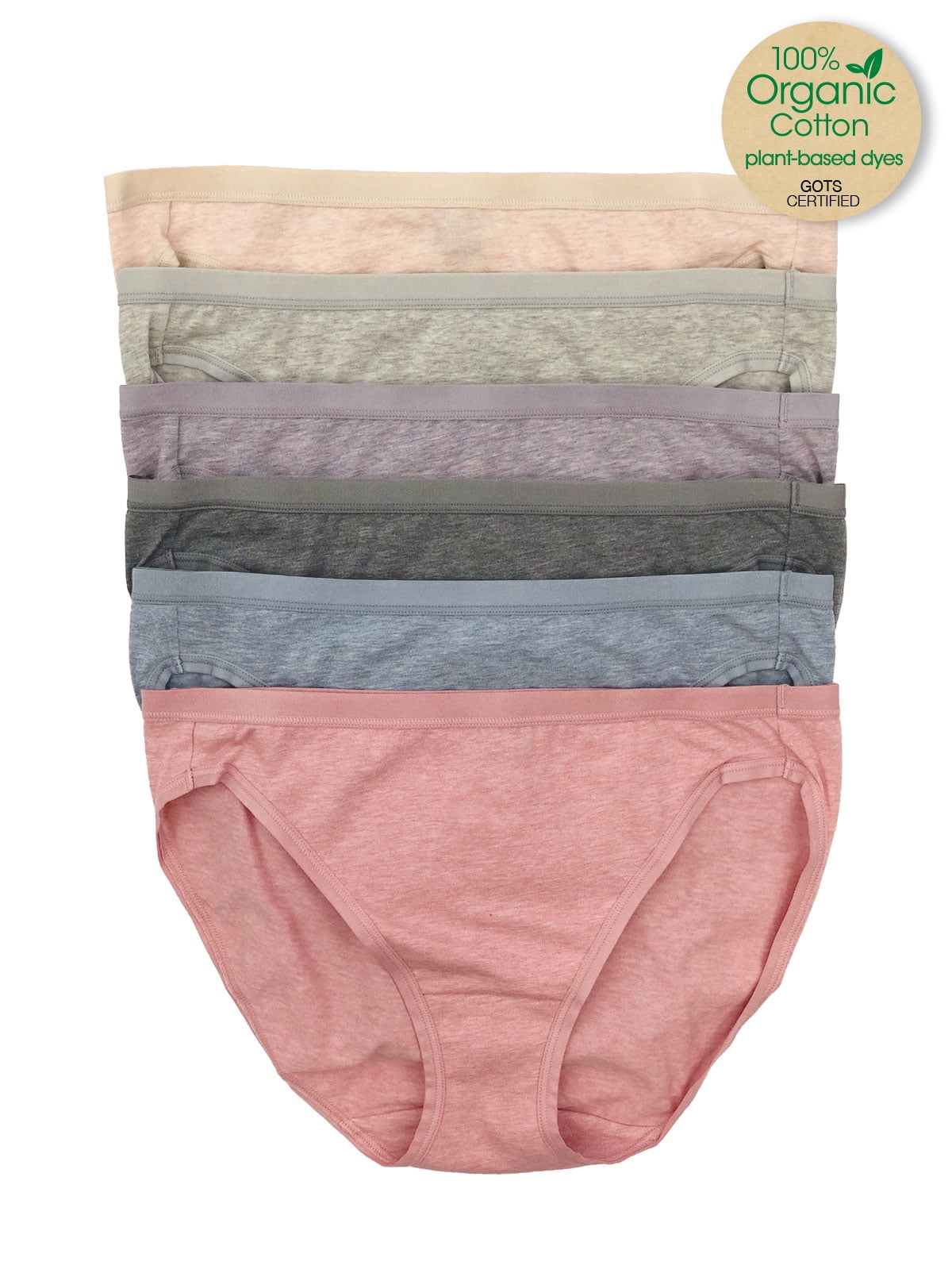 Felina Women's Organic Cotton Bikini Underwear For Women - (6-pack) (fields  Of Joy, Xx-large) : Target