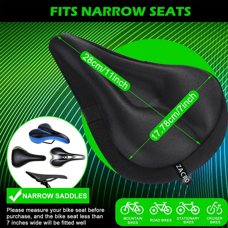 Comfortable Bicycle Seat - Wide Gel Bike Seat Cushion for Women