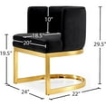 thumbnail image 3 of Meridian Furniture Gianna Black Velvet Dining Chair, 3 of 5
