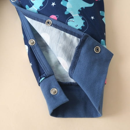 

TOWED22 Infant Girl Bubble Romper Baby Girl Boy Crewneck Sweatshirt Oversized Sweater Romper Long Sleeve Pullover Top Cute Fall Winter Clothes Navy