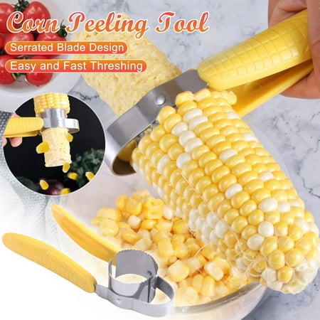 

Hueook Knives Useful Corn Cob Stripper Peeler Corn Slicer-Vegetable Cutter Cooking Tools Kitchen Utensils Set