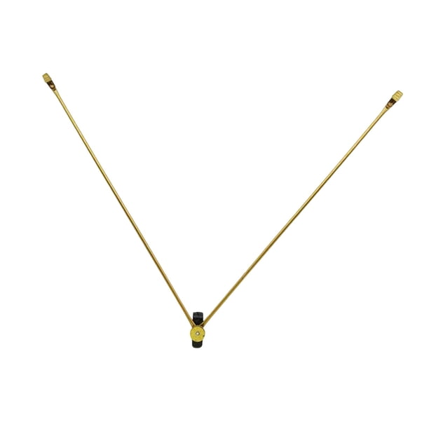Extendedor de bandera para interiores de acero de 19,29 pulgadas de longitud total, herrajes resistentes y ajustables. dorado