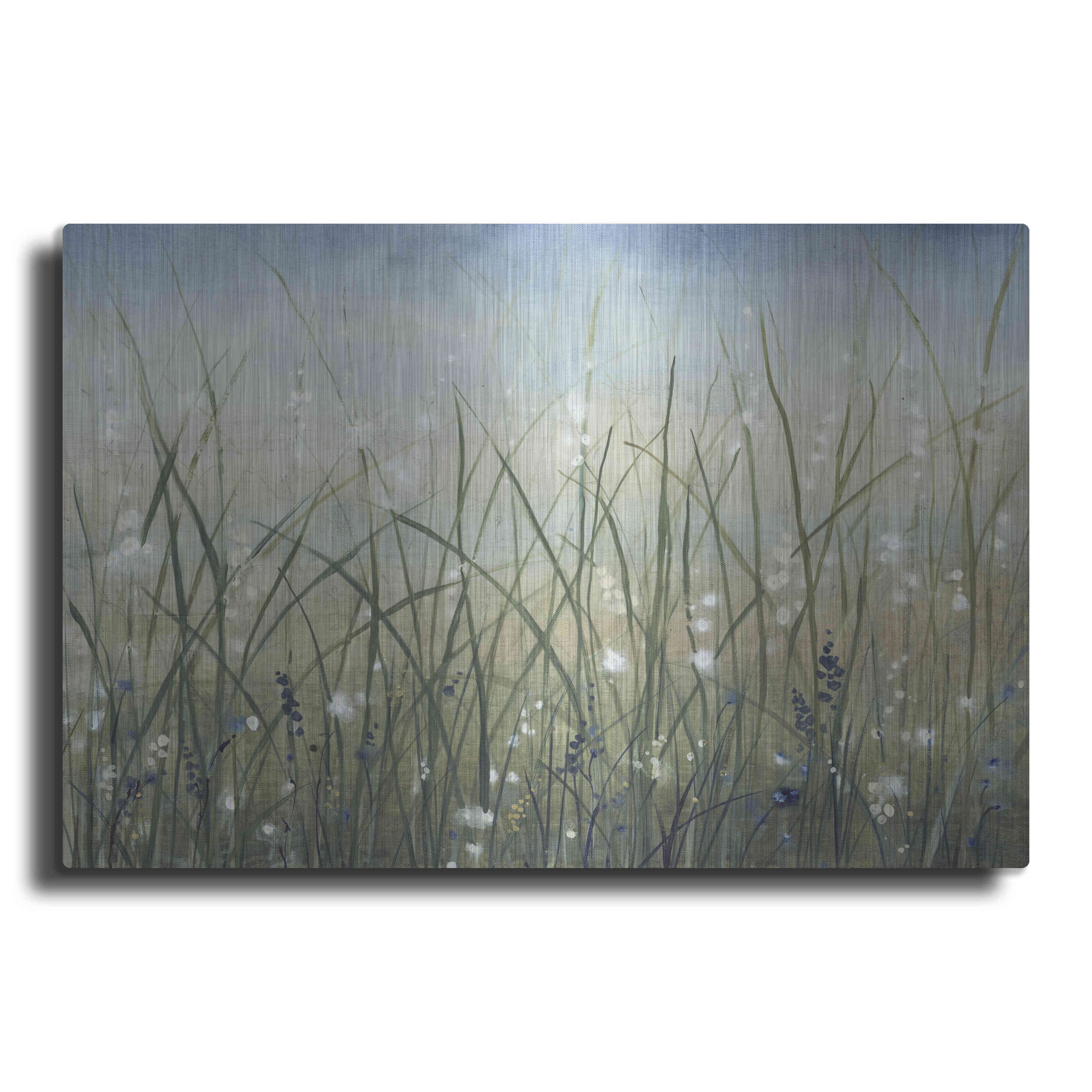 Bliss I 36" x 24" Green and Blue Metal Wall Art