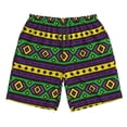 thumbnail image 4 of Bixox Men's Carnival Mardi Gras printing Casual Classic Fit Short Summer Beach Shorts, 4 of 6