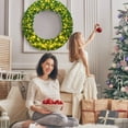 thumbnail image 4 of Costway 48'' Pre-lit Cordless Artificial Christmas Wreath 714 Tips w/ 200 LED Light&Timer, 4 of 9
