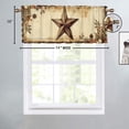 thumbnail image 4 of Western Texas Star Rod Pocket Thermal Insulated Curtain Valance Vintage Plaid Farmhouse Flowers Window Treatment Valance Curtains for Bathroom 54 by 18 in, 1 Panel, 4 of 6