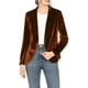 thumbnail image 5 of BLAZER DE VELVET CHIC PARA MUJER INSPIRADOR DE COLOR SÓLIDO CON SOLAPA Y UN BOTÓN, CHAQUETA DE TRAJE PARA TRABAJAR 2XL COLOR MARRÓN, 5 of 7