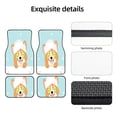 thumbnail image 5 of Sikiie Corgi With Towel Ans Slice Cucumber Car Foot Mat Set of 4 Pieces Basics Universal Fit Rubber Carpet Floor Mats For Car SUV Van & Truck, 26.8"L x 17.3"W (Front), 13"L x 17.3"W(Rear), 5 of 6