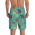 thumbnail image 3 of Kdxio Cute Animals Print Mens Sleep Shorts Bottoms Soft Comfy Pajama Wear Pants with Drawstring Pockets, 3 of 7