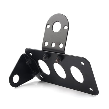 Motorcycle Side Axle Mount License Plate Bracket With LED Brake Light – For Harley & More