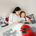 thumbnail image 5 of Manfei Christmas Cardinal Bird 7-Piece Twin Bedding Sets,Brown Pine Cone Bedding Comforter Set,Red White Brown Sheet Sets For Girls Kids,Super Cozy Room Decor Reversible, 5 of 9