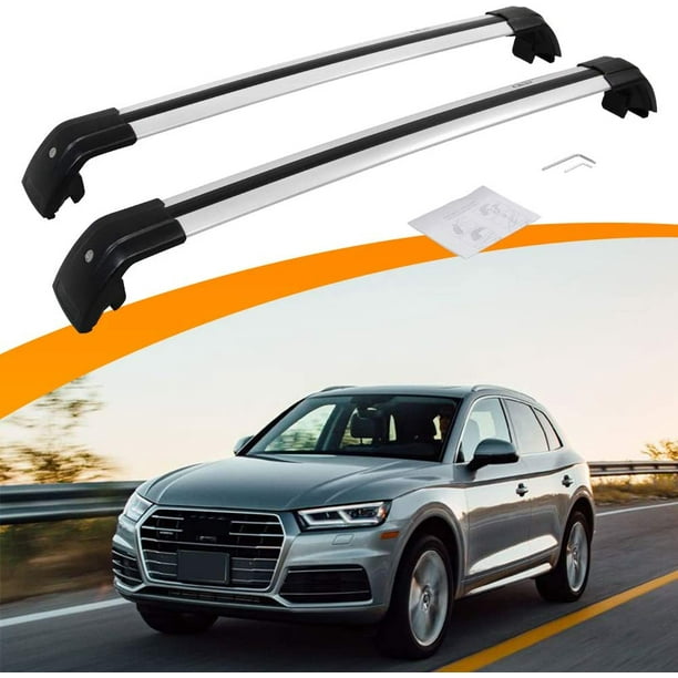 NIXFACE Lockable Silver Aluminum Roof Rack Fit for 20182022 Audi Q5 Cross Bars