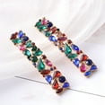 thumbnail image 3 of Colorful Rhinestone Square Dangle Drop Earrings for Women Crystal Rectangle Geometric Statement Earring, 3 of 4