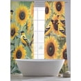 thumbnail image 5 of Yellow Sunflowers Birds Sheer Curtains 84 Inch Length 2 Panels Set, Spring Floral Country Pastoral Voile Window Treatment Rod Pocket Curtains Sheers Drapes for Bedroom/Living Room/Kitchen 52"x84"x2, 5 of 7