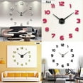thumbnail image 3 of Bullpiano 3D Digital Wall Clock Sticker Living Room Decor House Decorations Living Room Living Room Decorations for Wall Silver Wall Decor 3D Wall Decor Mirrors for Wall Decor Living Room, 3 of 9