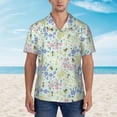 thumbnail image 2 of Balery Honey Bees And Flowers Camisas hawaianas de manga corta para hombre, camisas playeras de corte holgado, camisas de vacaciones con botones,XX-Large, 2 of 7