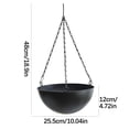 thumbnail image 3 of Wrought Iron Hanging Planter with Chains, 12-Inch Metal Flower Bowl for Indoor Outdoor Balcony Wall Decor, Rustproof Modern Greenery Holder fors Pothos, 3 of 9