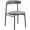 Charcoal, variant on LeisureMod Lume Modern Dining Chairs Polyester Fabric Seat with Steel Legs by Charcoal