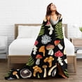 thumbnail image 6 of Mushroom Blanket Soft Warm Mushroom Throw Blanket for Couch Lightweight Cozy Mushroom Lovers Bed Blankets & Throws for Living Room Decor Mushroom Gifts for Kids Adults (Mushroom, 80"x60"), 6 of 6