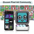 thumbnail image 2 of Divoom Ditoo Retro Pixel Art Game Bluetooth Speaker with 16X16 LED App Controlled Front Screen (White), 2 of 6