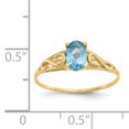 thumbnail image 3 of 14k Yellow Gold Synthetic Blue Zircon Ring Baby, 3 of 7