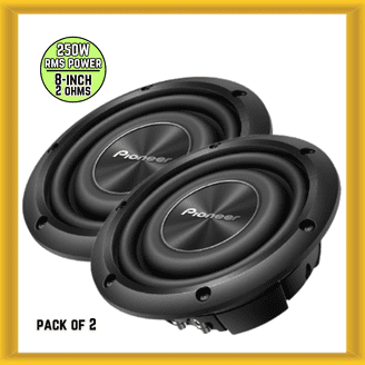 Pioneer TS-A2000LD2 8-inch Subwoofer, 700W Max Power, Shallow