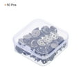 thumbnail image 3 of Uxcell Pin Backs Metal Lapel Pin Backing Brooch Holder Decorative Accessories with Storage Box Dark Grey 50 Pack, 3 of 6