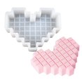 thumbnail image 1 of Pastel y postre en forma de corazón de píxeles, ideal para el Día de San Valentín y el Festival del Doble Siete Chocolate francés, 1 of 7