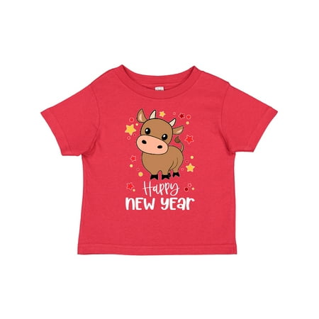 

Inktastic Happy New Year Cute Ox Gift Toddler Boy or Toddler Girl T-Shirt