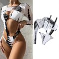 thumbnail image 2 of Sexy One Piece Swimsuits for Womens Girls High Cut Bathing Suits Monokinis Bikini with Cover Up Slimming Swimwear Gifts L, 2 of 4