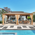 thumbnail image 5 of Hommow 14'x20' Hardtop Gazebo Aluminum Frame Gazebo with Galvanized Steel Double Roof, 5 of 10