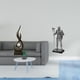 thumbnail image 2 of Escultura moderna de resina de un caballero de la llama, figura abstracta de arte de fuego, adorno decorativo de mesa para sala de estar, dormitorio,, 2 of 8