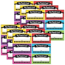 Teacher Created Resources Polka Dots Punch Cards, 60 Per Pack, 6 Packs