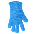 thumbnail image 2 of Guantes de silicona antideslizantes de color azul para hornear, aislantes y resistentes al calor, aptos para microondas y horno, 2 of 8