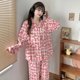 thumbnail image 3 of Sanrio-Pijama de Hello Kitty Y2K para mujer, conjunto de dos piezas Kawaii, cárdigan informal de dibujos animados, estilo ins, primavera y otoño, 3 of 4