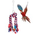thumbnail image 2 of Climbing Toy, Colorful Pet BirdChew Toy Hanging Climbing Cotton RopeExercise Swing for Birds, 2 of 8